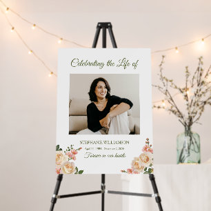Floral Celebration of Life Funeral Foam Board