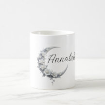 Floral Celestial Personalized Moon Goddess Name