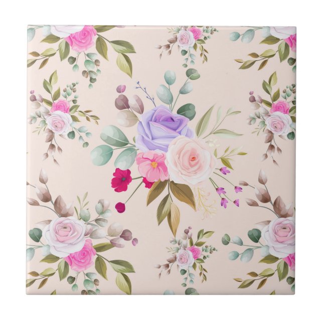 Floral Ceramic Tile (Front)