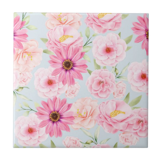 Floral Ceramic Tile (Front)