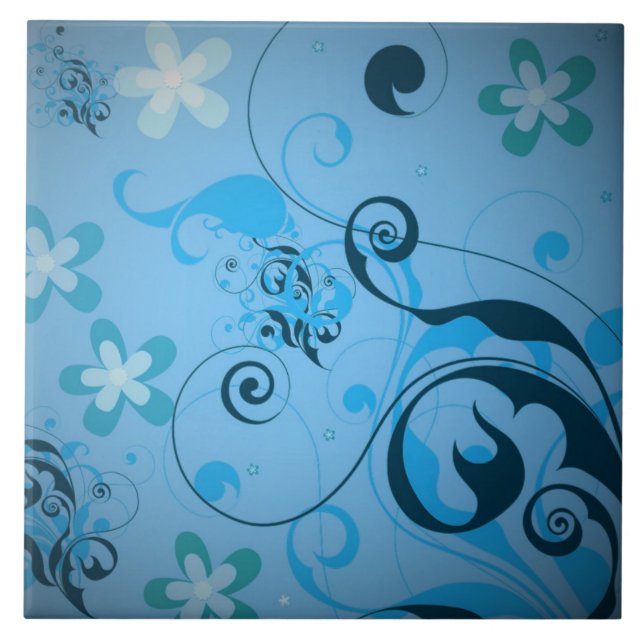 Floral Ceramic Tile (Front)