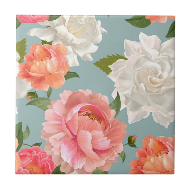 Floral Ceramic Tile (Front)