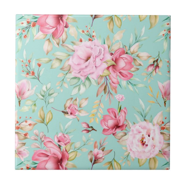 Floral Ceramic Tile (Front)