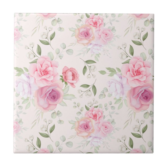 Floral Ceramic Tile (Front)