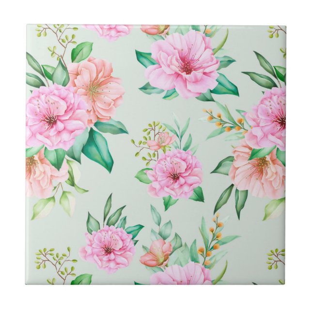 Floral Ceramic Tile (Front)