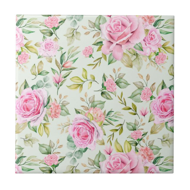 Floral Ceramic Tile (Front)
