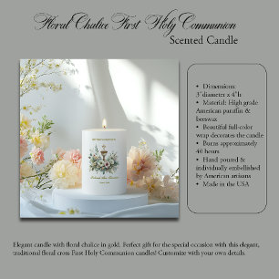 Floral Chalace First Communin Scented Candle