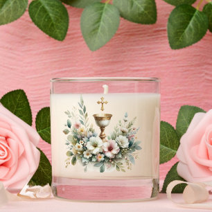 Floral Chalace First Communin Scented Candle