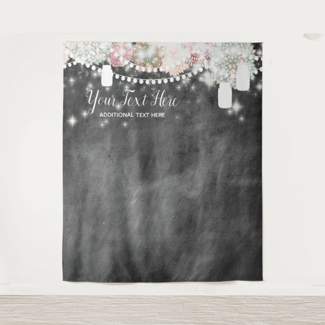 Floral Chalkboard Photo Booth Backdrop (Front)