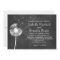 Floral Chalkboard Wedding Invite (white)
