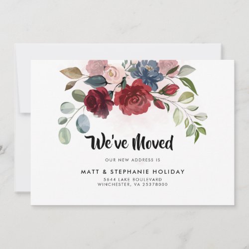 Floral Change of Address Update Moving Announcement