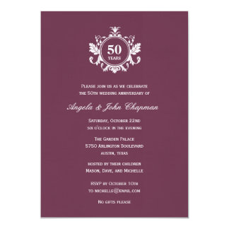 Floral Charm Anniversary or Birthday Invitation -