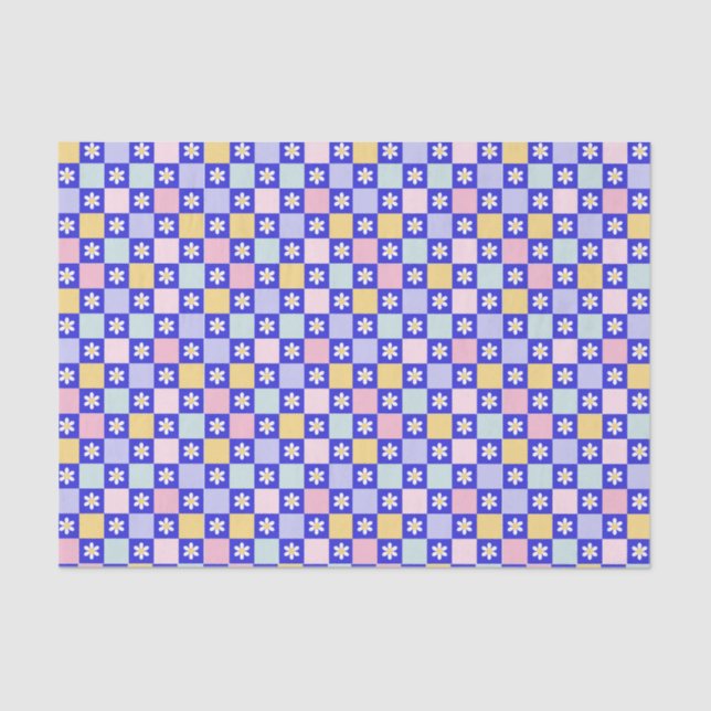 Floral Checker -  Callie Tissue Paper (Front)