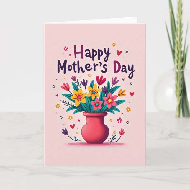 Floral Cheer Greeting Card (Front)