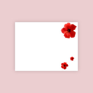 Floral Cheerful Red Hibiscus Notepad