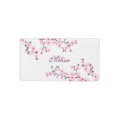 Floral Cherry Blossom Pink White Checkbook Cover (Front)