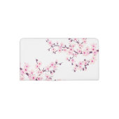 Floral Cherry Blossom Pink White Checkbook Cover (Back)