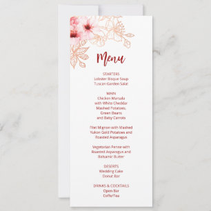 Floral Cherry Blossom Pink White Wedding    Invitation