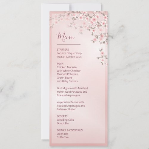 Floral Cherry Blossom Pink White Wedding   