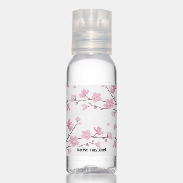 Floral – Cherry Blossom Travel Bottle Set Hand Sanitizer (Front)