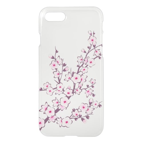 Floral Cherry Blossoms Clear iPhone SE87 Case