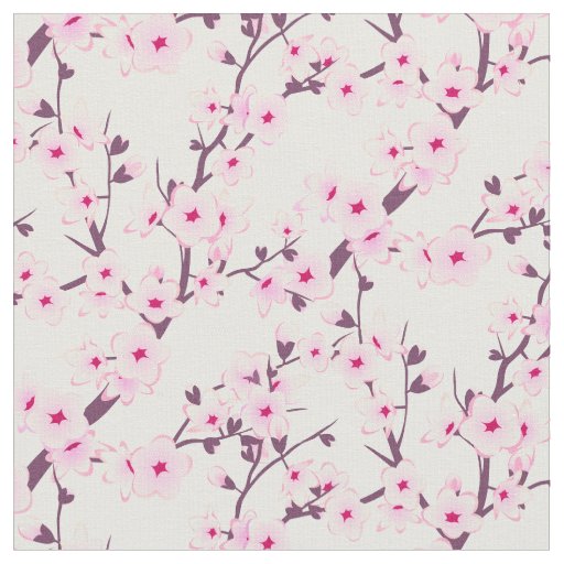 Floral Cherry Blossoms Fabric
