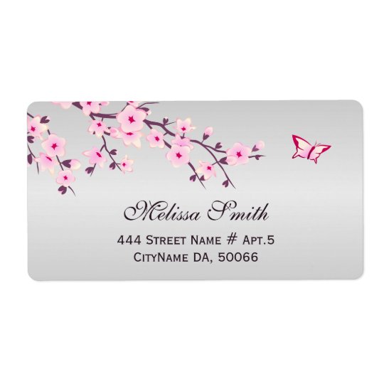 Floral Cherry Blossoms Label | Zazzle.com