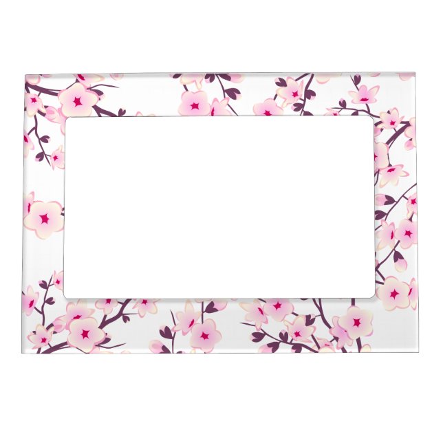 Floral Cherry Blossoms Magnetic Frame (Front)