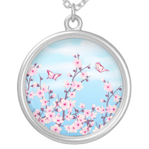 Floral Cherry Blossoms Necklace