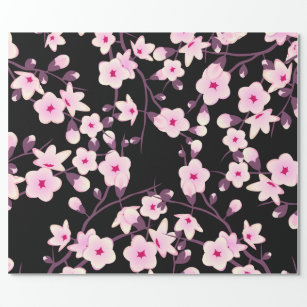 Cherry Blossom Wrapping Paper Roll Of Sheets