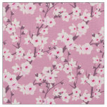 Floral Cherry Blossoms Pink Fabric