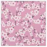 Floral Cherry Blossoms Pink Fabric