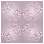 Floral Cherry Blossoms Pink Geometric Pattern Fabric