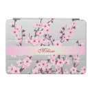 Floral Cherry Blossoms Pink Gray iPad Mini Cover Floral Cherry Blossoms Pink Gray iPad Mini Cover