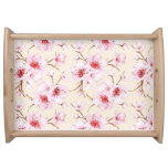 Floral Cherry Blossoms Pink  Serving Tray