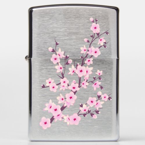 Floral Cherry Blossoms Pink Zippo Lighter