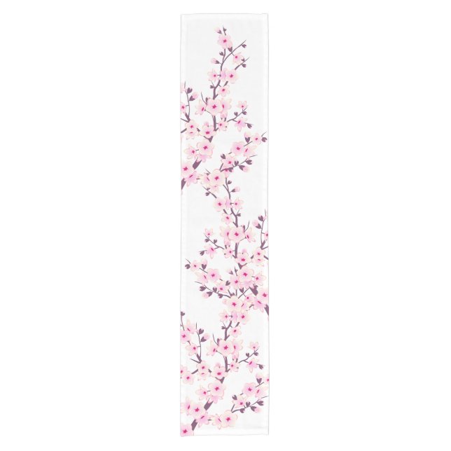 Floral Cherry Blossoms | Spring  Short Table Runner (Front)
