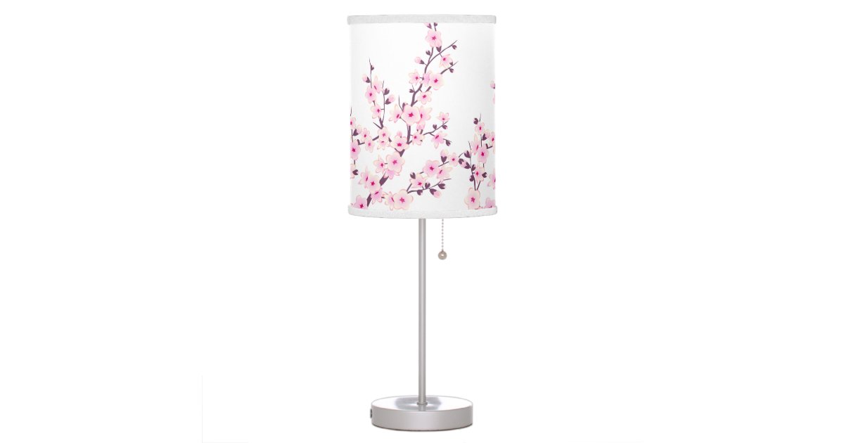 Floral Cherry Blossoms Table Lamp | Zazzle