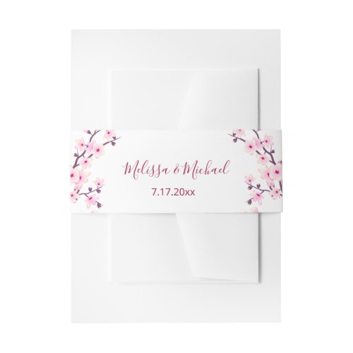 Floral Cherry Blossoms Your Names Wedding