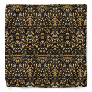 Floral Chevron Paisley Filigree ZigZag Flowers Bandana