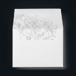 Floral Chic Black White Green RSVP Wedding Envelope<br><div class="desc">Customizing your RSVP envelope gives your invitation an extra touch of elegance. The front of the envelope will have your address and the inside of the envelope features a beautiful line-drawn floral.</div>