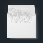 Floral Chic Black White Green RSVP Wedding Envelope<br><div class="desc">Customizing your RSVP envelope gives your invitation an extra touch of elegance. The front of the envelope will have your address and the inside of the envelope features a beautiful line-drawn floral.</div>