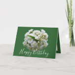 Floral Chic Bouquet White Spirea Floral Birthday Card<br><div class="desc">Beautiful bouquet of white spirea flowers against a green color background. The flowers cover the front of this card which can be used as a thank you card,  a birthday card,  or any other card of your choice. Customize it with your text and/or pictures to make it one-of-a-kind!</div>