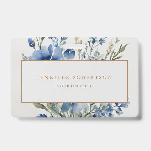 Floral Chic Classical Personalized Customized Badge