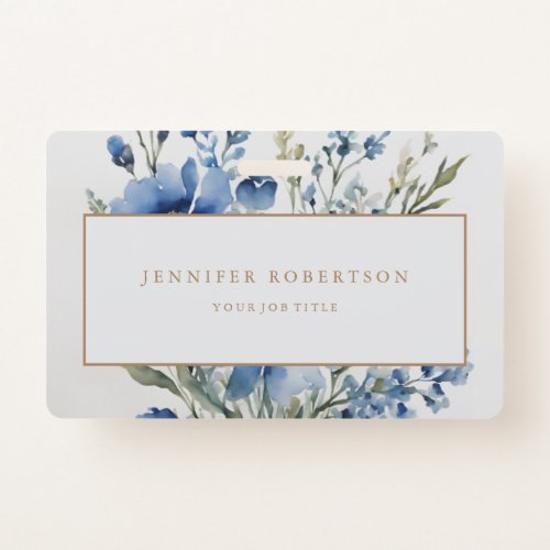 Floral Chic Classical Personalized Customized Badge