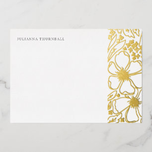 Floral Chic Peony Luxe Personal Stationery Foil Invitation