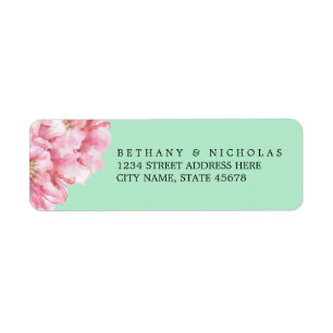 Floral Chic Return Address Labels / Mint