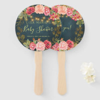 Floral chic roses baby girl shower welcome favor