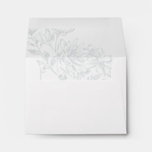 Floral Chic Soft Sage Green RSVP Wedding Envelope