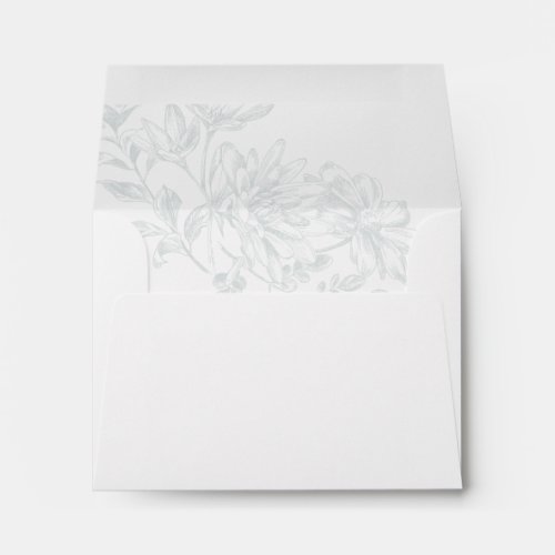 Floral Chic Soft Sage Green RSVP Wedding Envelope